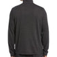Perry Ellis Suéter de pijama masculino de lã com textura mesclada e zíper 1/4, cinza, tamanho extragrande