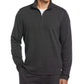 Perry Ellis Suéter de pijama masculino de lã com textura mesclada e zíper 1/4, cinza, tamanho extragrande