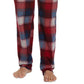 Calça de pijama xadrez mesclada masculina Perry Ellis Portfolio vermelha, tamanho médio