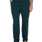 Calça de pijama masculina Perry Ellis Buffalo Plaid Flanela Azul Tamanho Médio