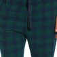 Calça de pijama masculina Perry Ellis Buffalo Plaid Flanela Azul Tamanho Médio
