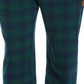 Calça de pijama masculina Perry Ellis Buffalo Plaid Flanela Azul Tamanho Médio
