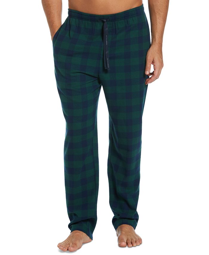 Calça de pijama masculina Perry Ellis Buffalo Plaid Flannel, verde, tamanho G