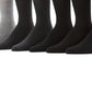 Perry Ellis Portfolio Meias Masculinas Casuais Rib Crew Pacote com 6, Pretas, Tamanho Regular