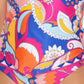 Top de natação feminino Trina Turk Multi Sevilla Tankini rosa tamanho 10