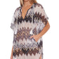 Trina Turk Drift Crochê Feminino com Capuz e Poncho Maiô Preto Tamanho 34X16