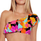 Top de biquíni Trina Turk Gemini feminino, um ombro, rosa, tamanho 6