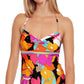 Trina Turk Trina Turk Feminino Gemini Estampado Halter Tankini Top Maiô Rosa Tamanho 4