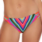 Trina Turk Biquíni Feminino com Aba Lateral Estampada Louvre, Hipster, Maiô Rosa, Tamanho 4