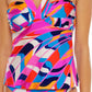 Trina Turk Feminino Rio Twist Front Tankini Top Maiô Rosa