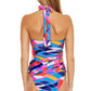 Trina Turk Feminino Rio Twist Front Tankini Top Maiô Rosa