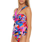 Trina Turk Feminino Rio Twist Front Tankini Top Maiô Rosa