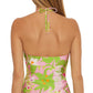 Trina Turk La Palma Halter Tankini Maiô Feminino Verde
