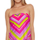 Maiô Trina Turk Waltz Tankini Feminino Rosa Tamanho 14