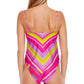 Maiô Trina Turk Waltz Tankini Feminino Rosa Tamanho 14