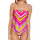 Maiô Trina Turk Waltz Tankini Feminino Rosa Tamanho 14