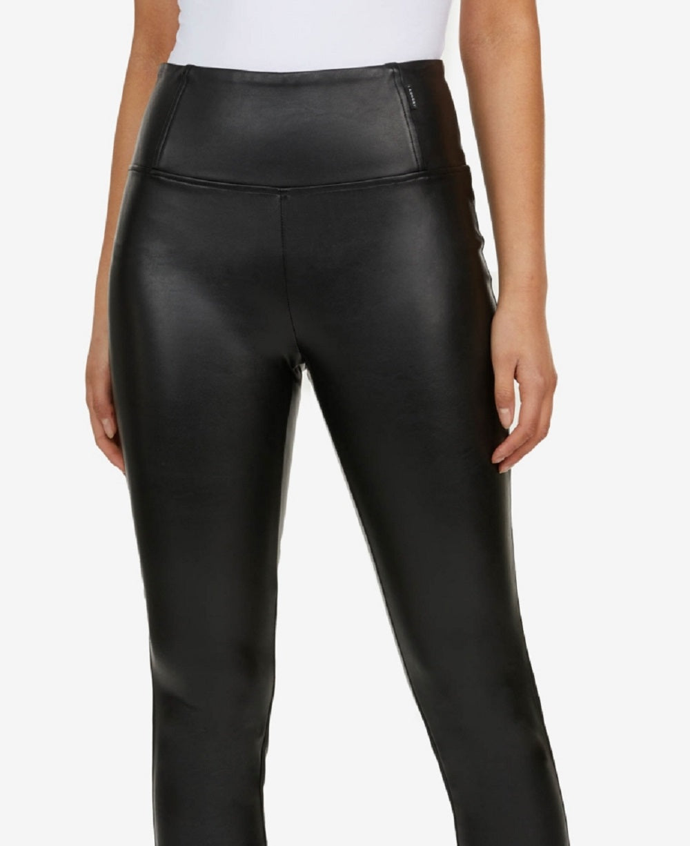 Calça de couro feminina Laundry By Shelli Segal, preta, tamanho pequeno