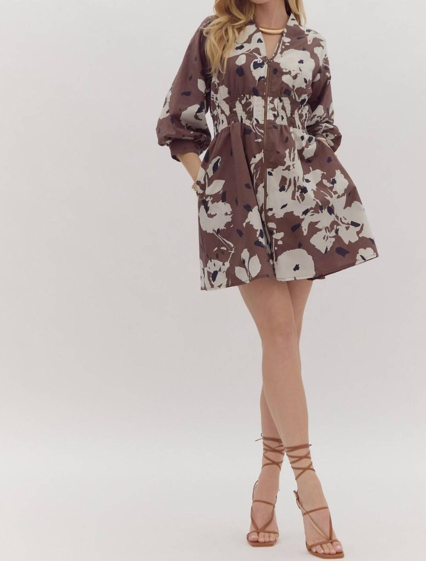 Entro - Zip Up Mini Dress