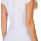 Camiseta Planet Gold Junior com decote em V, branca, tamanho médio