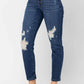Judy Blue - ZigZag Button Fly Boyfriend Jean