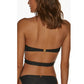 Biquíni Vix Swimwear Feminino Gi Solid com Tiras, Preto, Tamanho Pequeno
