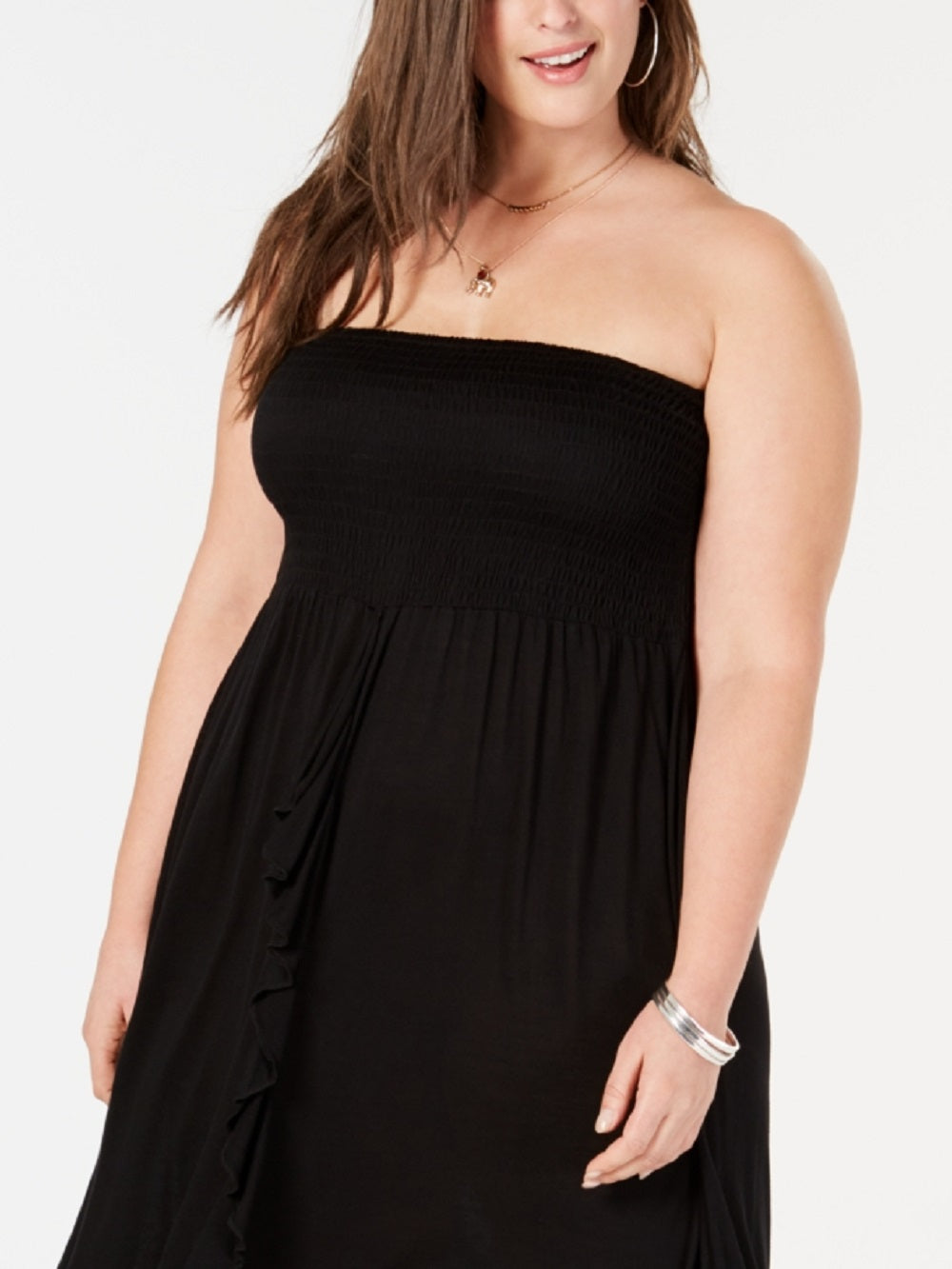 Vestido tubinho feminino Raviya, saída de banho, preto, tamanho 3X