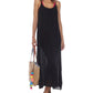 Vestido longo sem mangas Raviya feminino, maiô preto, tamanho médio