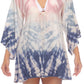 Raviya Túnica Tie Dye Feminina Saída de Banho Maiô Cinza Tamanho P