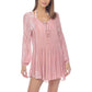 Raviya Vestido curto tingido com babados e tingido, saída de banho, rosa, tamanho extragrande