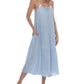 Vestido de banho feminino Raviya com camadas MIDI, azul, tamanho pequeno
