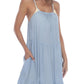 Vestido de banho feminino Raviya com camadas MIDI, azul, tamanho pequeno