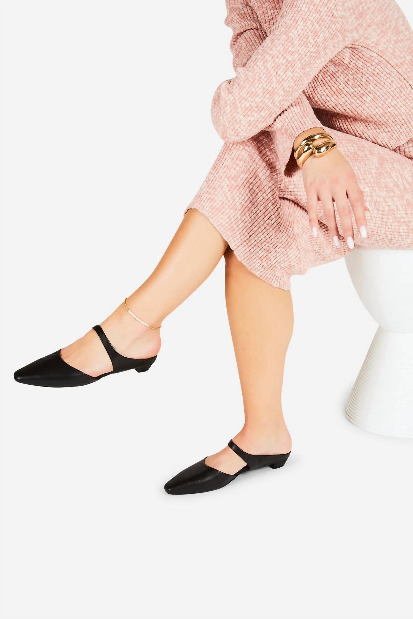 Intentionally Blank - Women's Lourdes Leather Slip On Mule