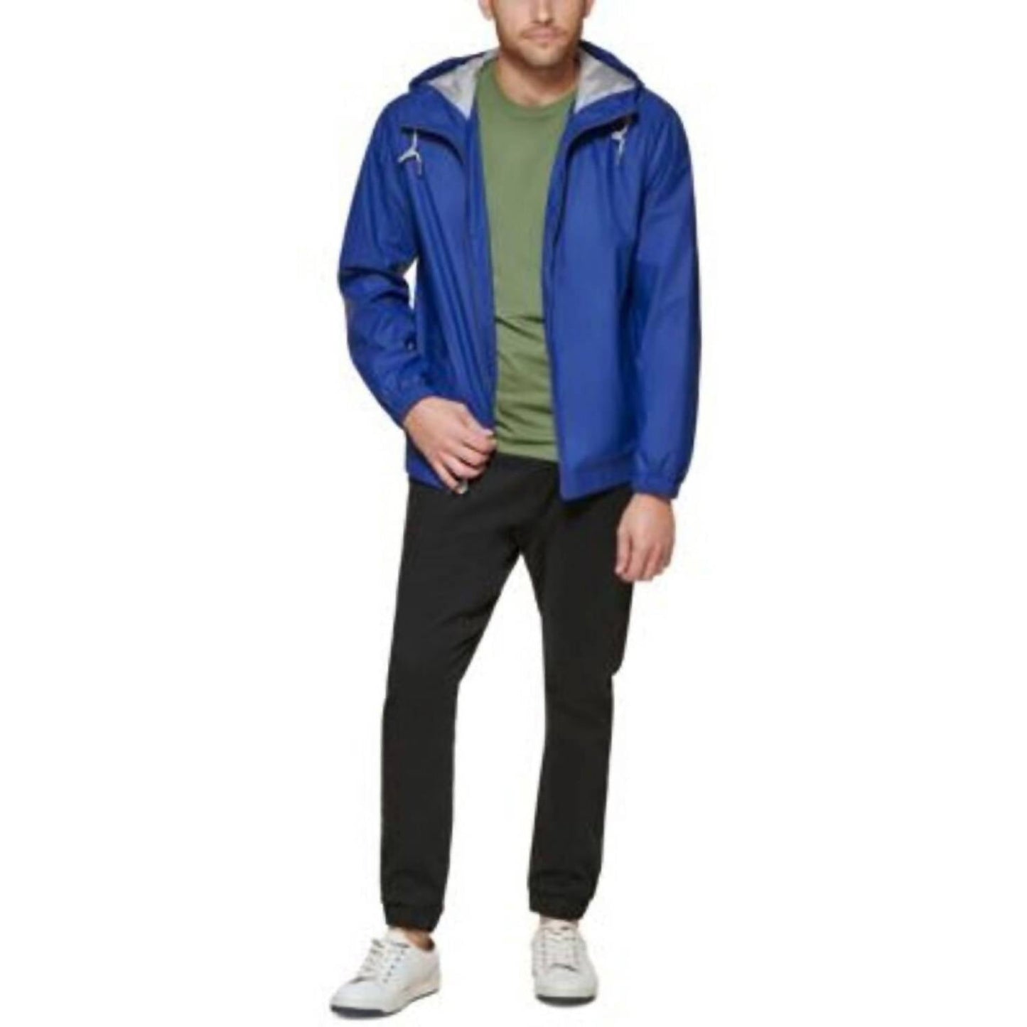 Club Room - Rubberized Rain Hoodie/windbreaker Jacket