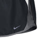 Shorts de corrida Nike Dry feminino cinza, tamanho médio