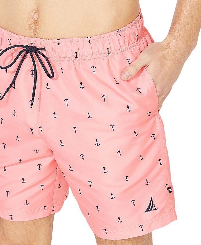 Calção de banho masculino Nautica Anchor Print 8 rosa tamanho XX-G