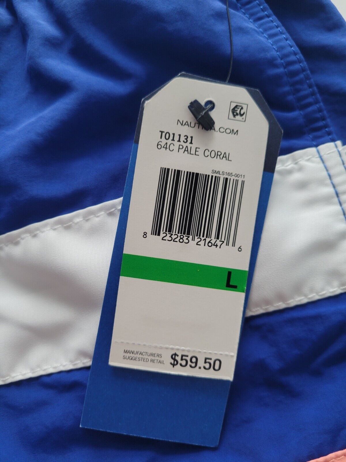 Calção de banho masculino Nautica Colorblocked 8, rosa, tamanho grande