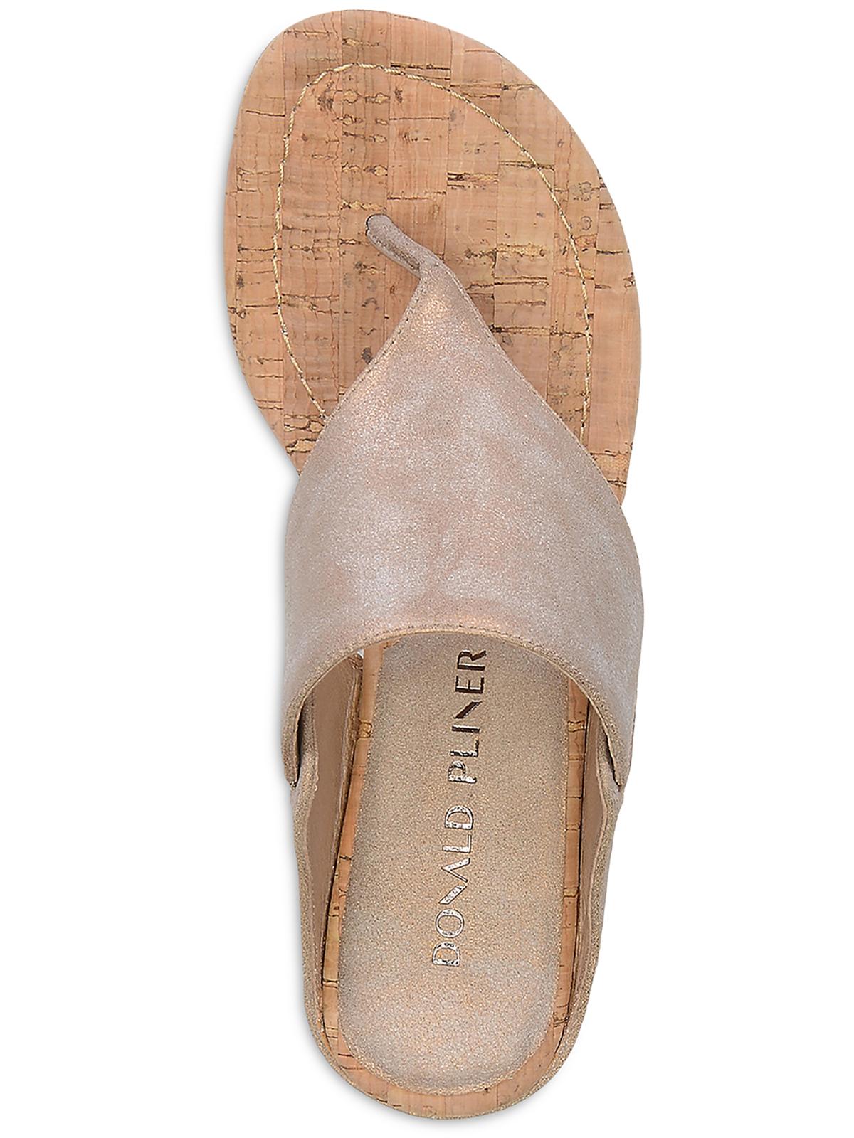 Donald Pliner Malone Wedge Chinelo Feminino Marrom Tamanho 10 M