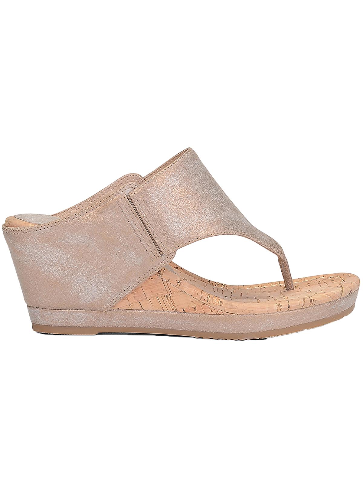 Donald Pliner Malone Wedge Chinelo Feminino Marrom Tamanho 10 M