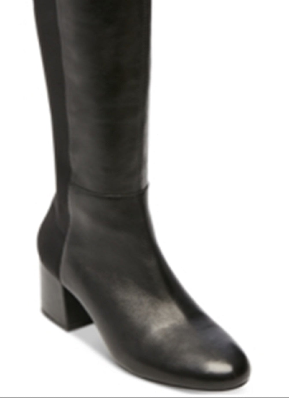 Botas femininas Steve Madden com salto bloco, pretas, tamanho 7 M