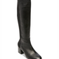 Botas femininas Steve Madden com salto bloco, pretas, tamanho 7 M