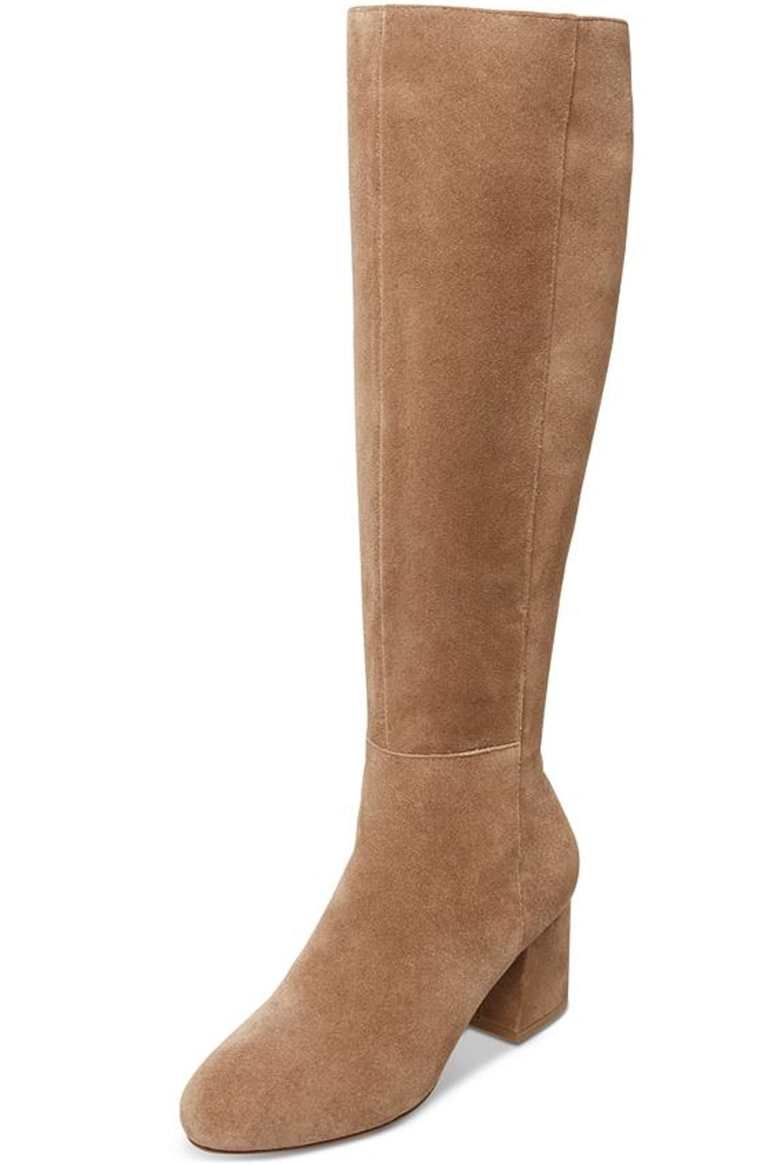 Botas femininas Steve Madden com salto bloco, marrom, tamanho 7 M