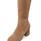 Botas femininas Steve Madden com salto bloco, marrom, tamanho 7 M