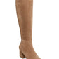 Botas femininas Steve Madden com salto bloco, marrom, tamanho 7,5 M