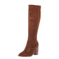 Steve Madden Roxana Bota de cano alto feminina marrom tamanho 7,5 M