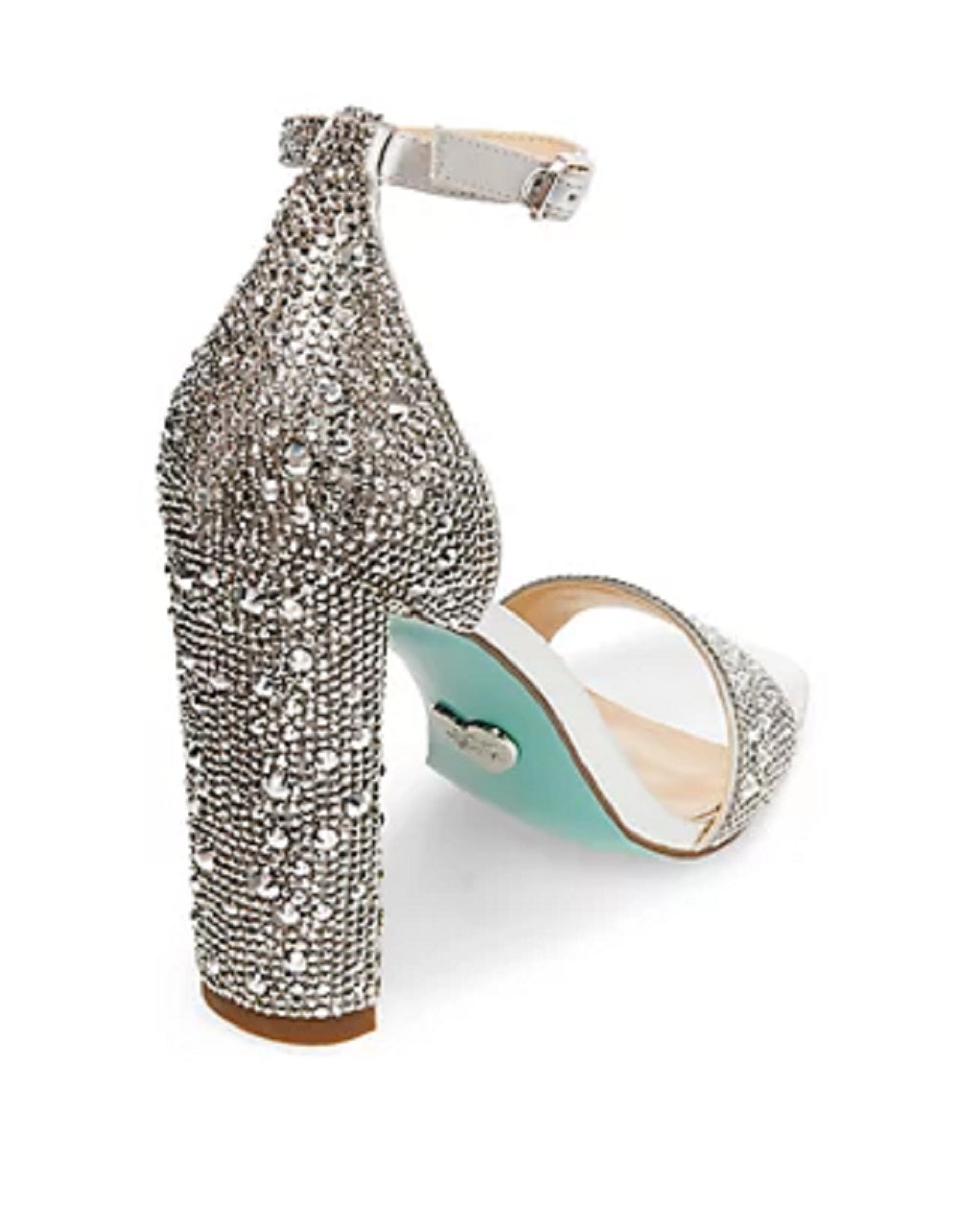 Sandálias femininas Betsey Johnson Rina com salto bloco, cinza, tamanho 5 M