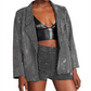 Blazer Aya Feminino Steve Madden Cinza Tamanho Médio