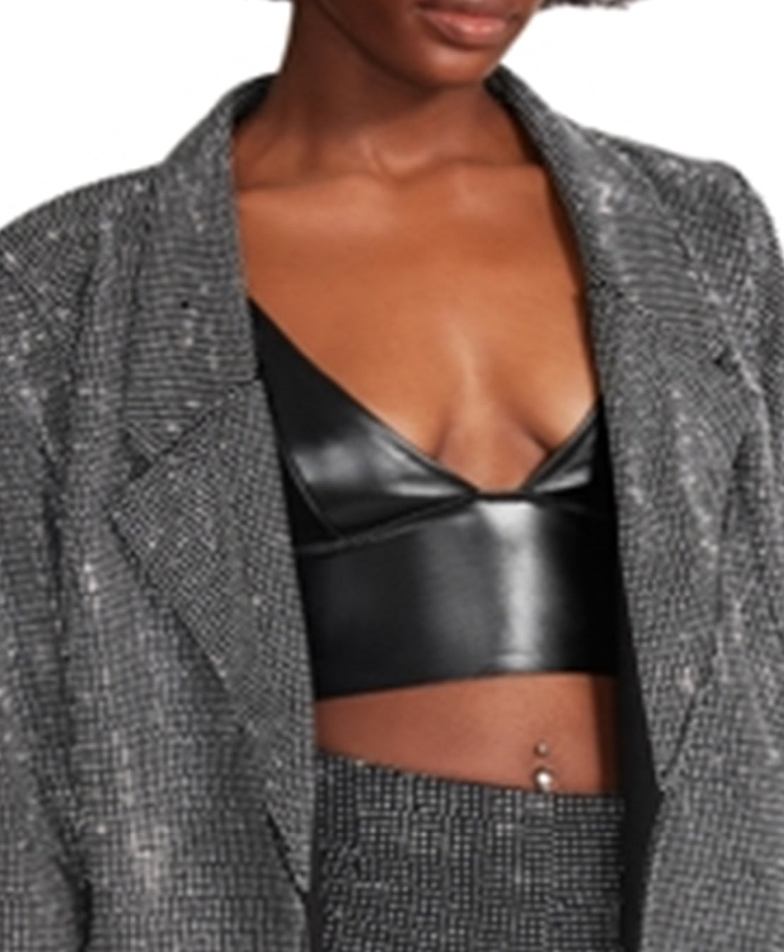 Blazer Aya Feminino Steve Madden Cinza Tamanho Médio