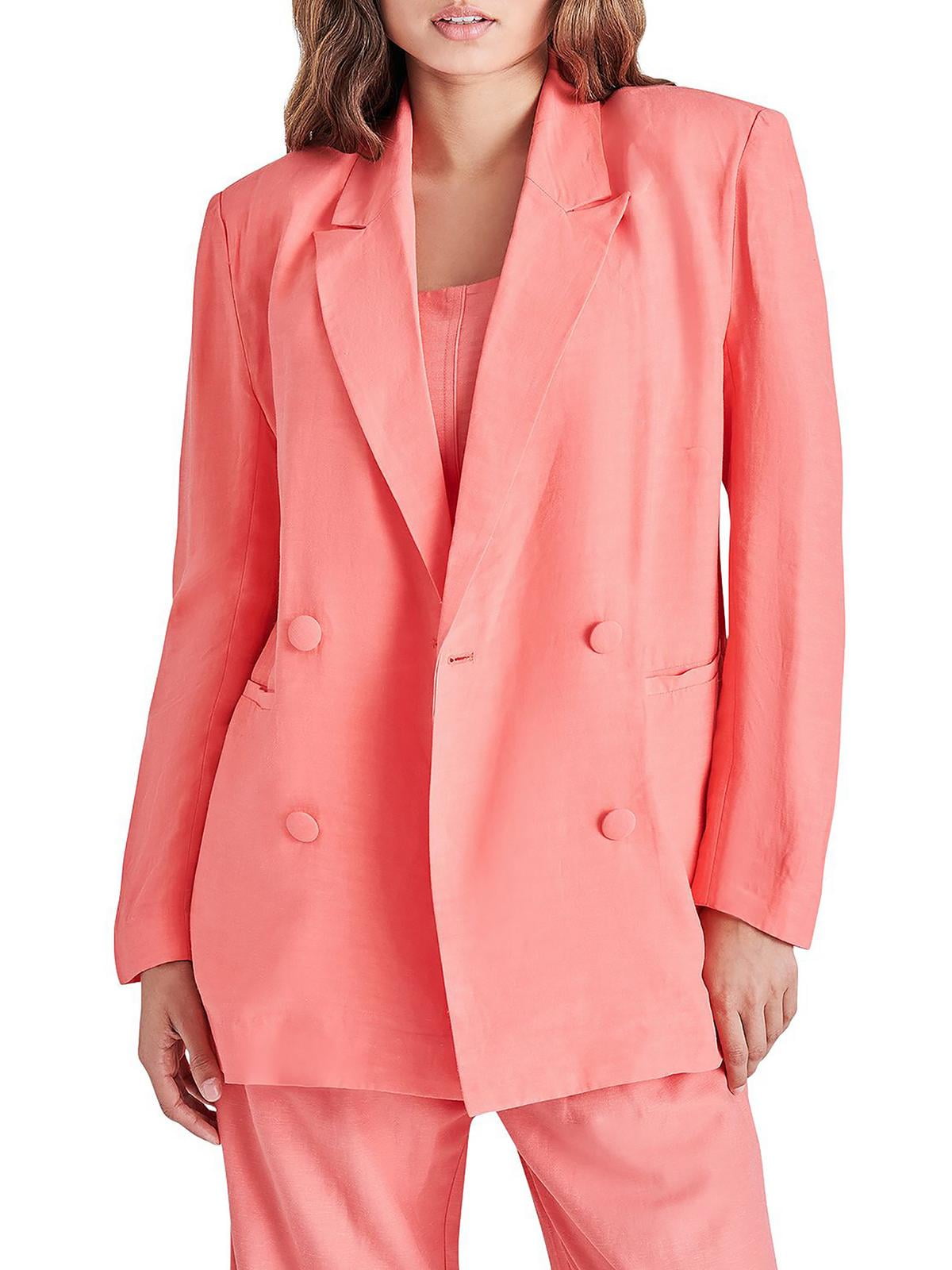 steve-madden-womens-ultra-fine-double-breasted-oversized-blazer-pink-size-medium