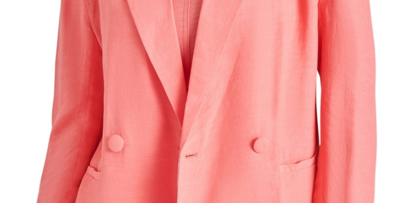 steve-madden-womens-ultra-fine-double-breasted-oversized-blazer-pink-size-medium
