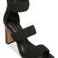 Steve Madden Salto Social Feminino Jelly Leather Tecido Preto Tamanho 9,5